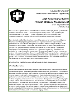 Louisville ASSE One-Day Measurement Workshop
