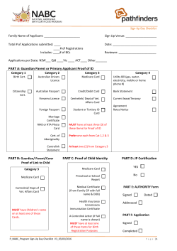 Proof of Child Identity PART D: JP Certification