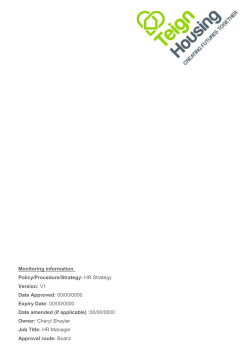 HR Strategy - Teign Housing