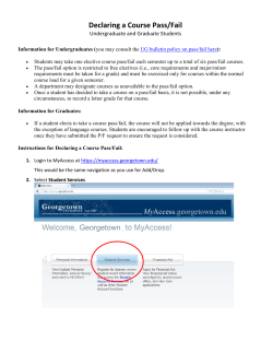 Declaring a Course Pass/Fail