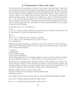2. Fundamentals of first-order logic