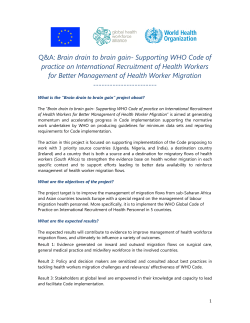 Brain drain to brain gain - World Health Organization