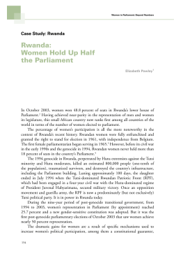 Rwanda: Women Hold Up Half the Parliament