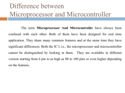 Difference between Microprocessor and Microcontroller