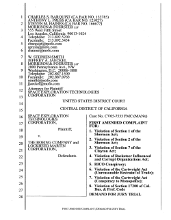 Sherman Act - NASA Space Flight