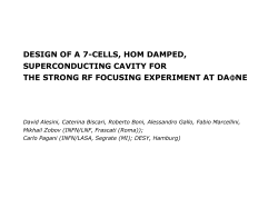 Design of a Multi-Cell, HOM Damped Superconducting - INFN-LNF