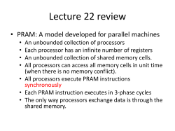 RAM, PRAM, and LogP models