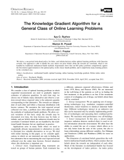 The Knowledge Gradient Algorithm for a General Class of Online