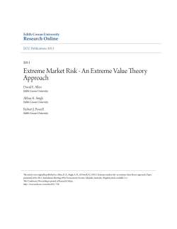 An Extreme Value Theory Approach - Research Online