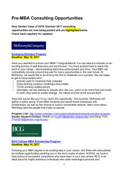 BCG Fellows MBA Scholarship Program