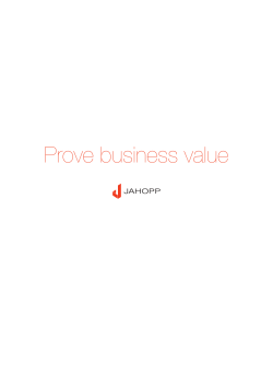 Prove business value
