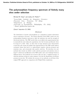 The polymorphism frequency spectrum of finitely many