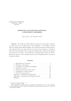 SIMPLICITY OF LYAPUNOV SPECTRA: A SUFFICIENT