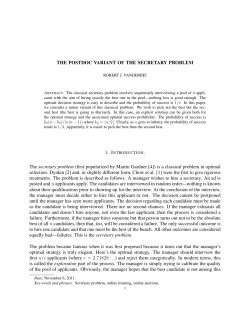 The Postdoc Variant of the Secretary Problem