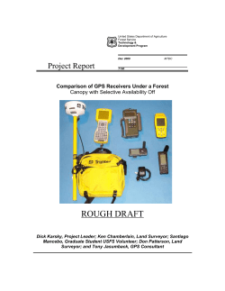 Comparison of GPS Receivers Under a Forest