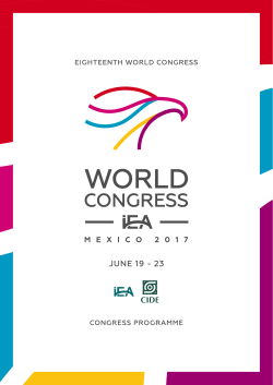 Definitive Programme - International Economic Association