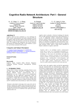 Cognitive Radio Network Architecture