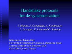 Handshake Protocols for De-Synchronization - FORTH-ICS