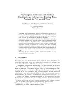 Polymorphic Recursion and Subtype Qualifications: Polymorphic
