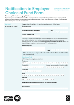 Notification to Employer: Choice of Fund Form