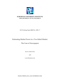 Estimating Market Power in a Two-Sided Market: The