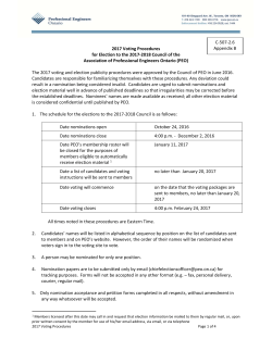2017 Council Election Voting Procedures