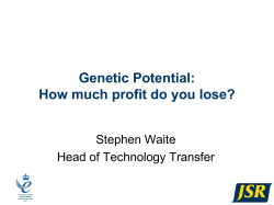 Genetic Potential: How much profit do you lose?