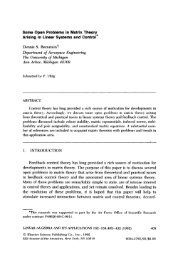 Some Open Problems in Matrix Theory Arising in Linear Systems