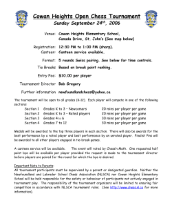 Cowan Heights Chess Carnival - Newfoundland and Labrador