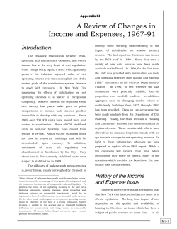 A Review of Changes in Income and Expenses, 1967-91