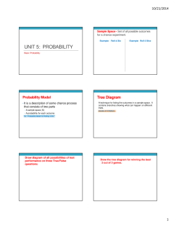 UNIT 5: PROBABILITY