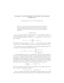 INVARIANT AND REVERSIBLE MEASURES FOR RANDOM