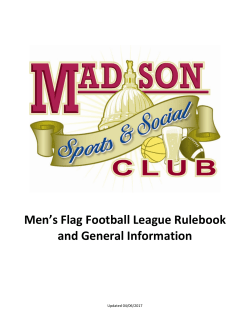 Men`s Flag Football League Rulebook and General Information