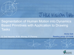 Segmentation of Human Motion into Dynamics - JHU