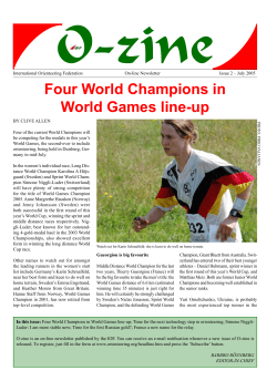 Four World Champions in World Games line-up