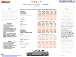 A study of Tesla`s Financial Strategy since the Great Recession