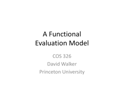 A Functional Evaluation Model