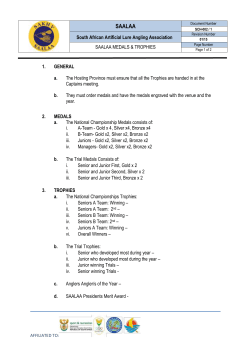 SCH-002-1 SAALAA Trophies and Medals