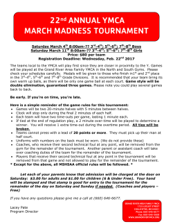 Coach`s Letter - Grand River Area Family YMCA