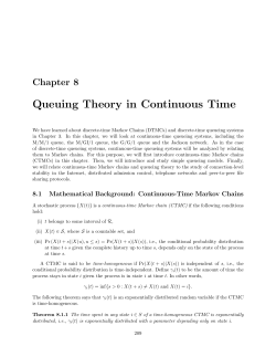 Queuing Theory in Continuous Time
