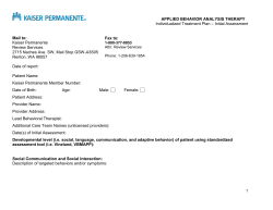Applied Behavior Analysis Therapy: Individualized