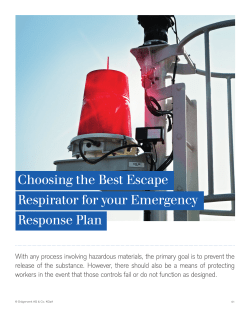 Choosing the Best Escape Respirator for your Emergency