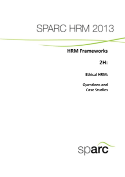 Ethical HRM: Questions and Case Studies