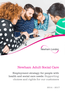 Newham Employment Strategy 2014-2017