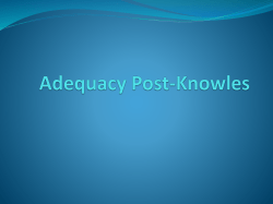 Adequacy Anaylsis Post