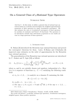 On a General Class of g-Rational Type Operators