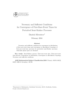 Necessary and Sufficient Conditions for Convergence of First