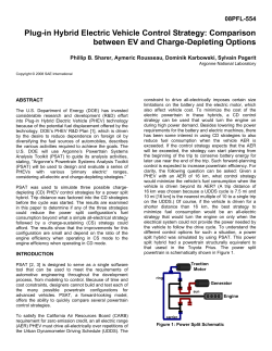 Plug-in Hybrid Electric Vehicle Control Strategy