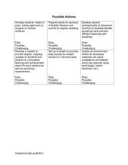 BLM3 Possible Actions