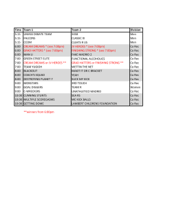 Time Team 1 Team 2 Division 5:15 UMASS DEBATE TEAM 3458